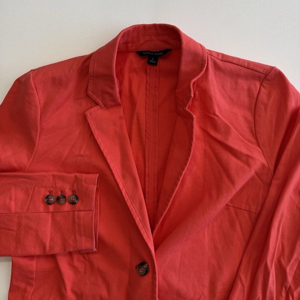 Tommy Hilfiger Women's Pink Colored Long Sleeve Jacket Size 6